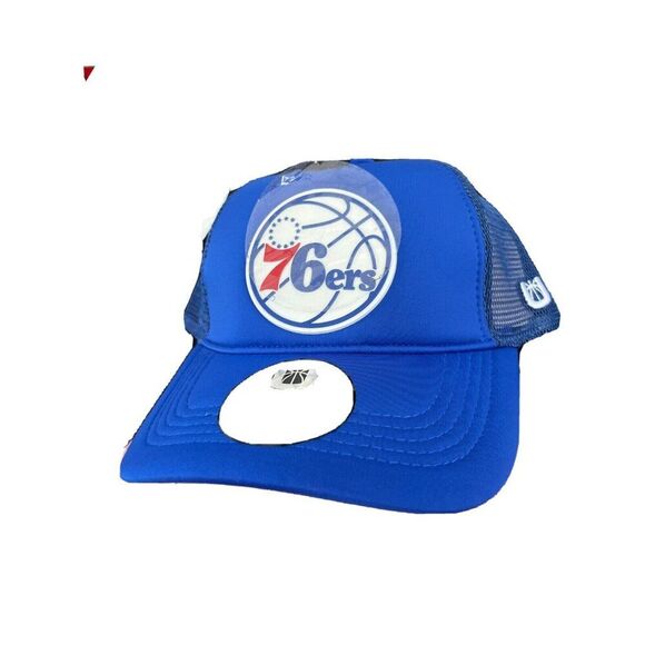 Phill76ers Truckers Hat Blue Adjustable Cap Ultra Game NBA New NBA Philadelphia - Picture 8 of 8